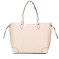 Edith Large Soft Pink Saffiano Leather Open Top Shoulder Tote Bag