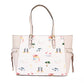 Gilly Large Travel Print Powder Blush Signature PVC Tote Handbag