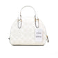 Sydney Small Chalk White Signature Coated Canvas Satchel Handbag