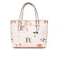 Jet Set Beach Powder Blush PVC XS Carryall Top Zip Tote Handbag