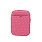 Electric Pink PVC Flight Leather North South Chain Crossbody Bag