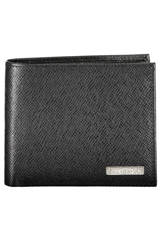 Elegant Black Leather Wallet with Coin Purse