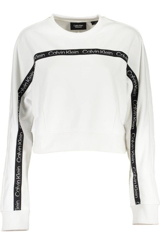 Chic White Sweatshirt with Logo Appliqué