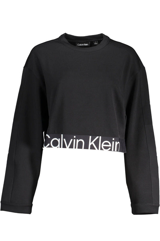 Chic Black Sweatshirt with Contrast Details