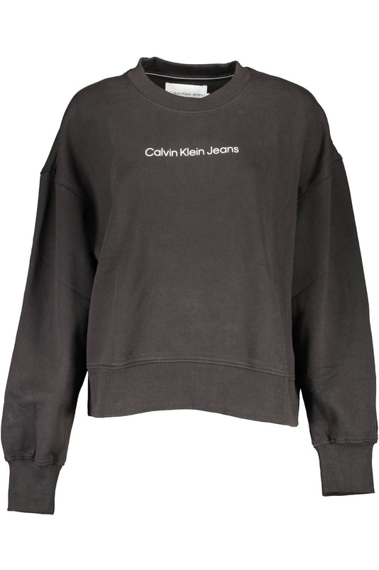 Elegant Black Cotton Sweatshirt for Women