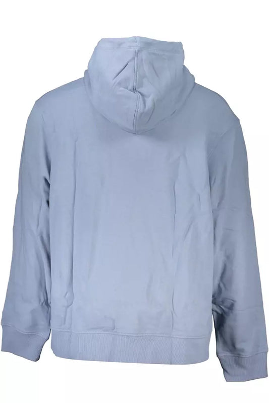 Light Blue Cotton Hooded Sweatshirt