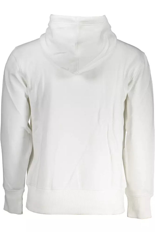 Chic White Fleece Hooded Sweatshirt