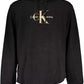 Sleek Black Cotton-Blend Hooded Sweatshirt