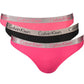 Chic Contrast Detail Thong Trio Pack