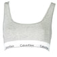 Chic Gray Sports Bra with Contrast Detailing