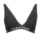 Chic Black Triangle Bra with Contrasting Details