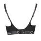 Chic Black Triangle Bra with Contrasting Details
