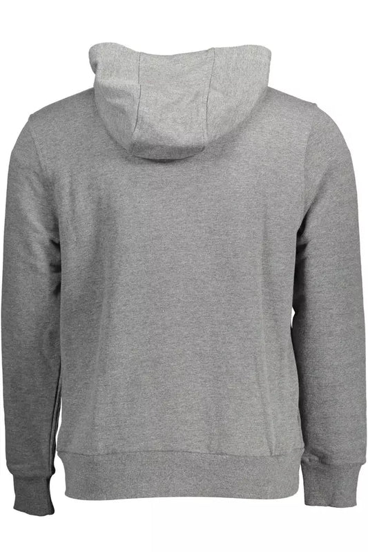 Elegant Gray Hooded Sweatshirt with Print