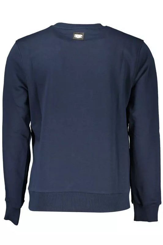Chic Blue Embroidered Sweatshirt for Men