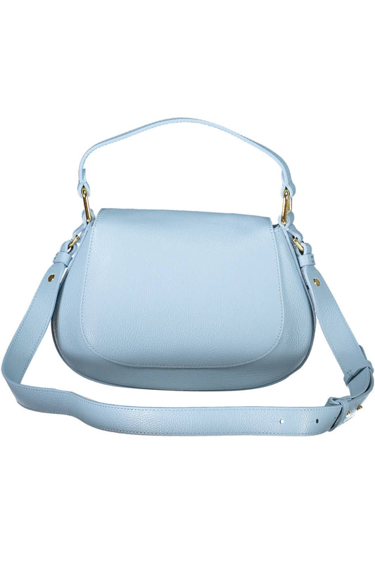 Chic Light Blue Leather Handbag