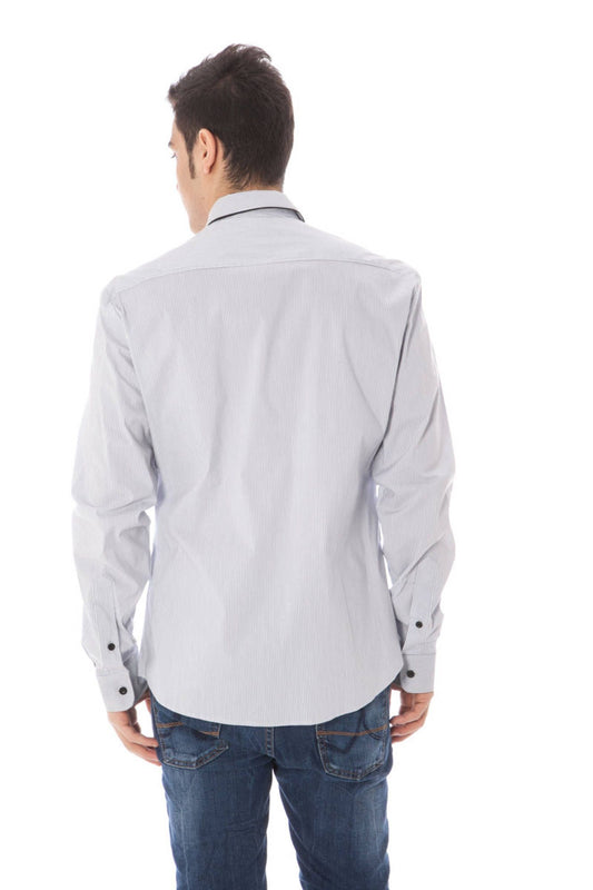 Elegant Light Blue Long Sleeve Shirt