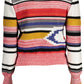Chic Pink Round Neck Sweater with Contrasting Detail