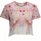 Chic Pink Embroidered Cotton Tee