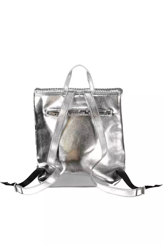 Silver Polyethylene Backpack