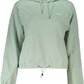 Chic Green Hooded Sweatshirt with Embroidered Logo