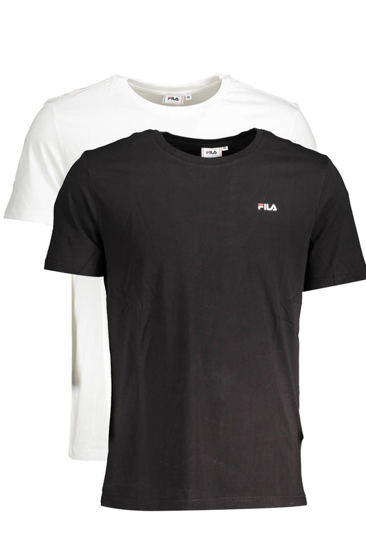 Sleek Bi-Pack Fila T-Shirts in White and Black