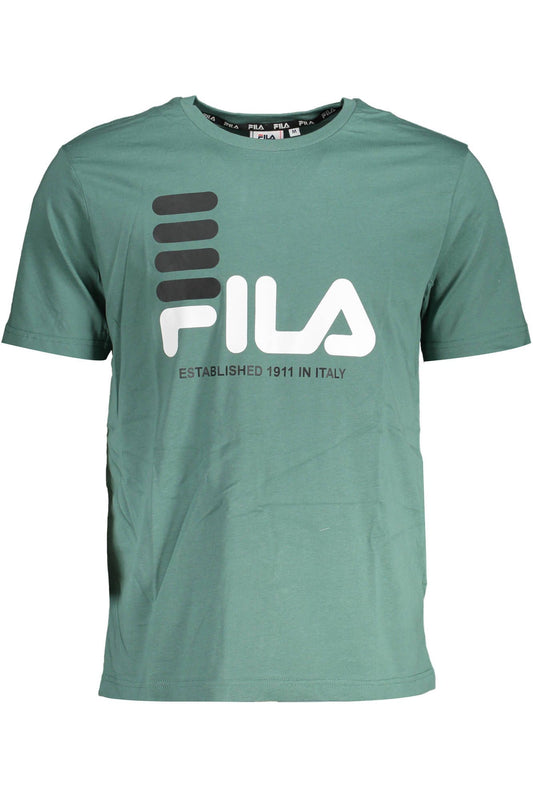 Emerald Cotton Tee with Signature Print
