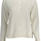 Chic White Organic Cotton Cardigan with Embroidery