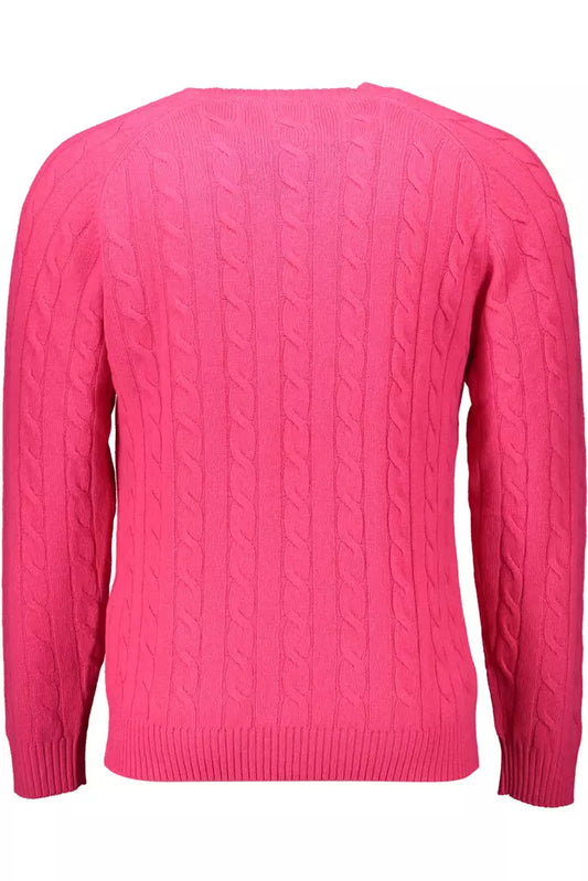 Elegant Pink Woolen Sweater for Men