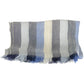 Elegant Blue Cotton Scarf with Logo Detail