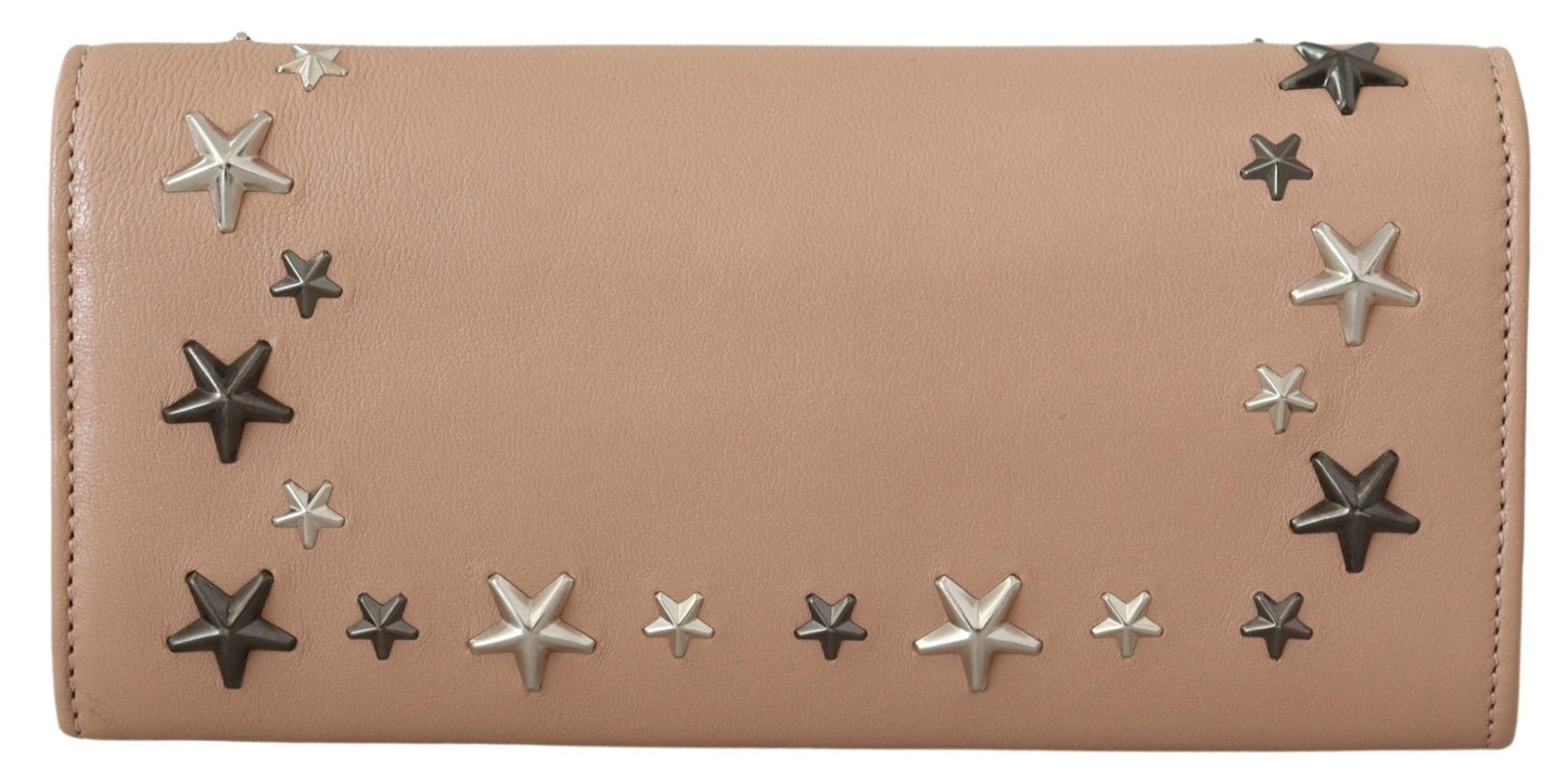 Ballet Pink Leather Nino Oltu Long Wallet