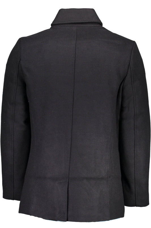Sleek Black Long Sleeve Coat