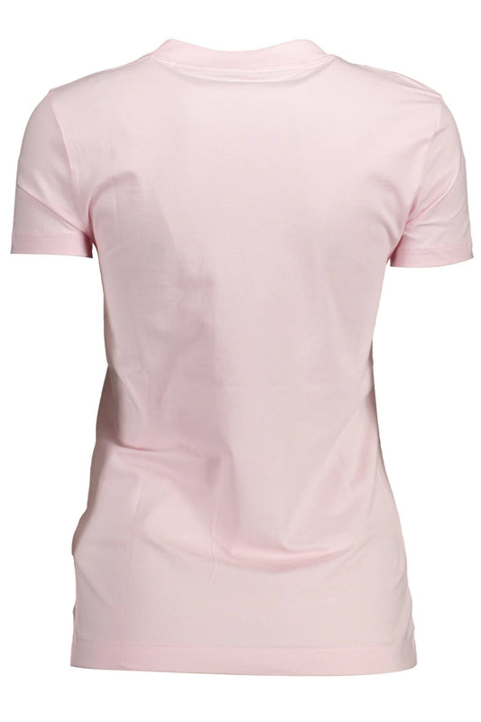 Chic Pink Logo Tee with Organic Cotton