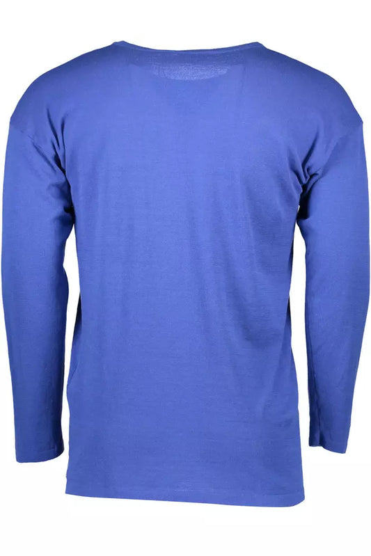 Elegant Light Blue Long Sleeve Sweater