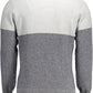 Chic Gray Contrast Detail Round Neck Sweater