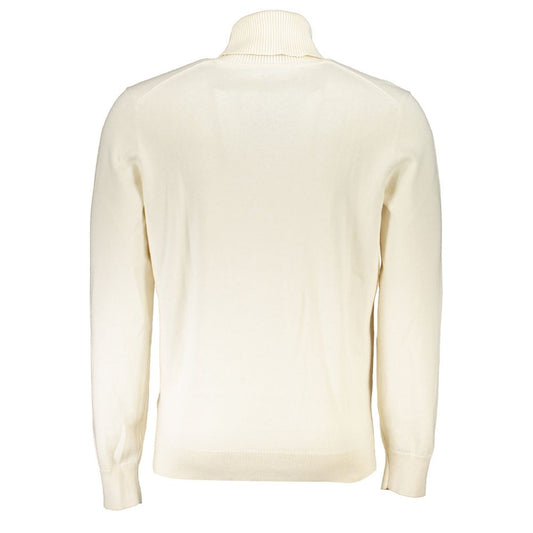 Elegant Turtleneck Cotton-Cashmere Blend Sweater