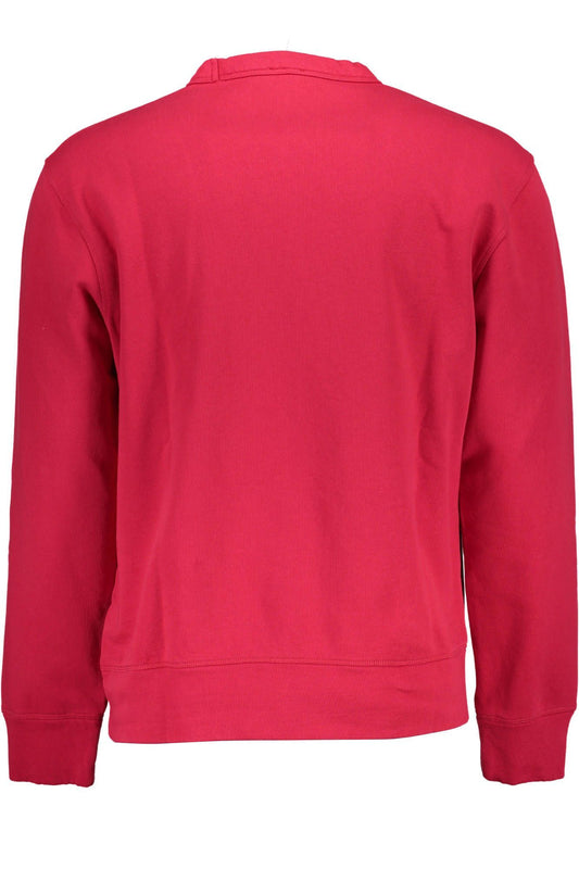 Red Printed Round Neck Sweatshirt