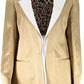 Elegant Long Sleeve Gold Linen Jacket