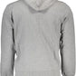Elegant Gray Cotton Hooded Sweatshirt