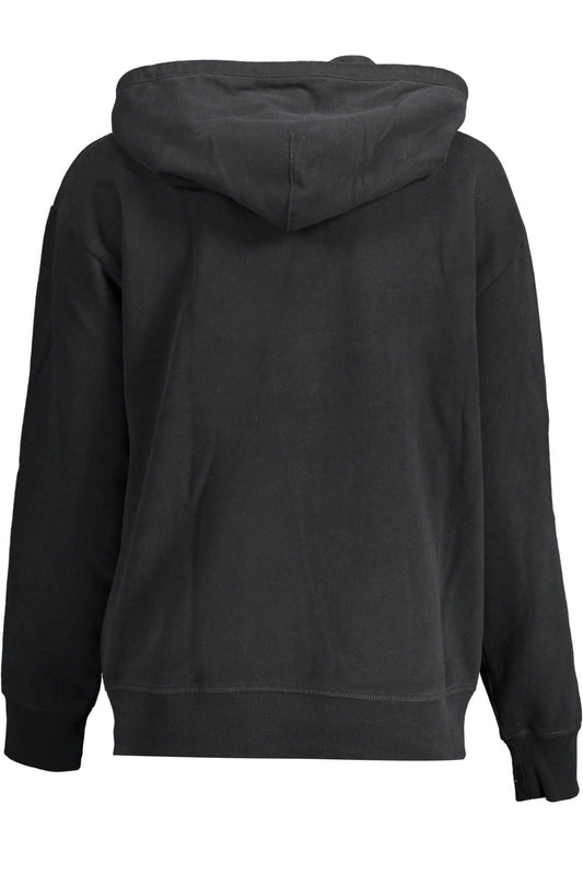 Sleek Black Hooded Zip Sweatshirt
