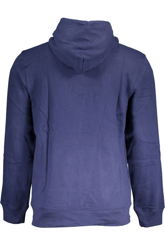 Chic Blue Hooded Sweatshirt with Logo