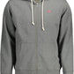 Chic Gray Hooded Sweatshirt with Zip Detail