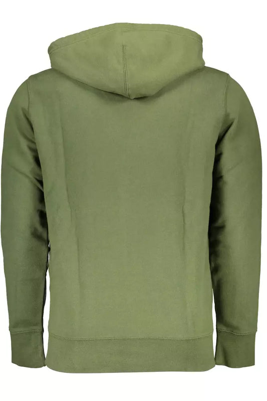 Classic Green Cotton Hoodie with Logo