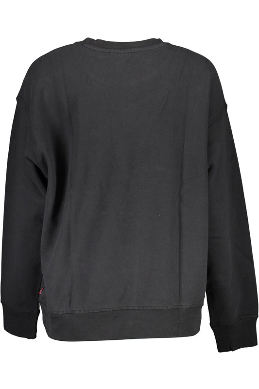 Chic Black Cotton Logo Sweatshirt