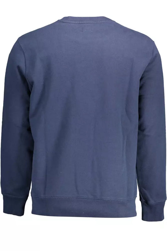 Chic Blue Cotton Sweatshirt for Men