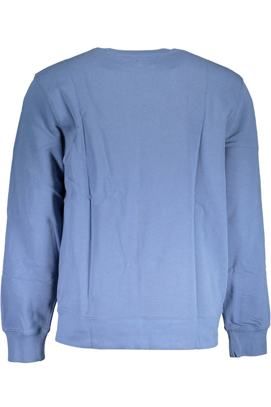 Chic Blue Crew Neck Logo Sweatshirt