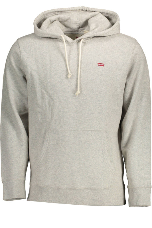 Classic Gray Hooded Sweatshirt with Logo