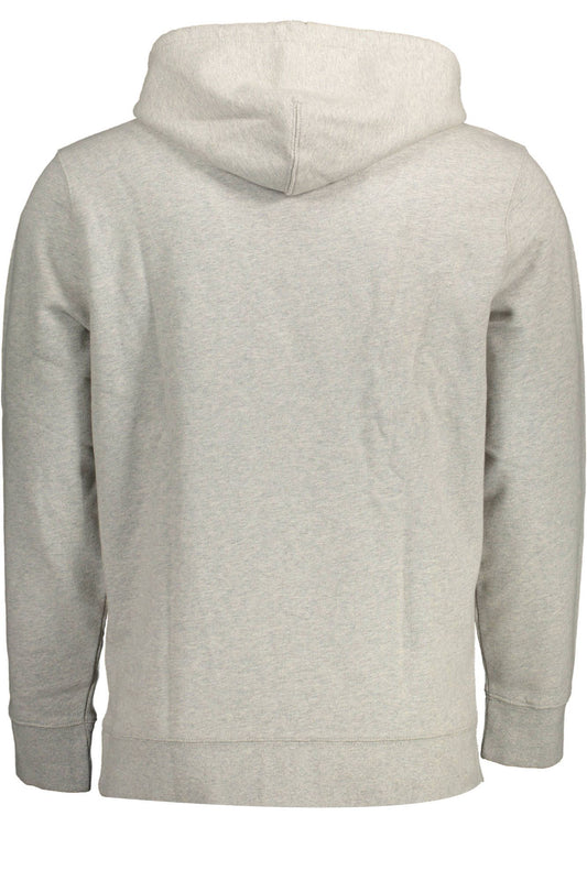 Classic Gray Hooded Sweatshirt with Logo