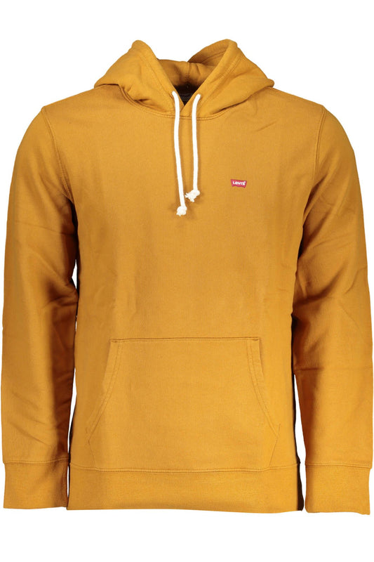 Warm Hooded Sweatshirt in Brushed Brown Cotton
