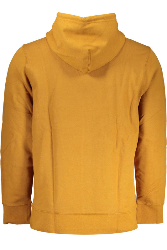 Warm Hooded Sweatshirt in Brushed Brown Cotton