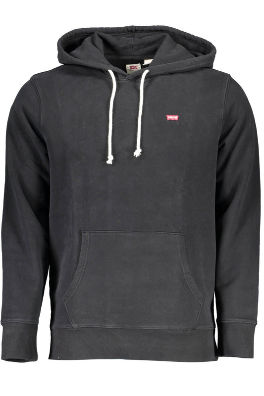 Sleek Cotton Hoodie with Central Pocket